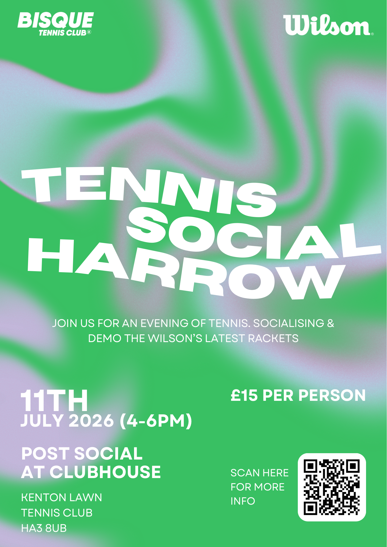 Bisque at Kenton Lawn Tennis Club (Harrow) 11th July